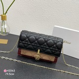 【全皮配盒子】  LADY DlOR鍊條斜跨手拿包，牛皮材質，春夏季節新品來襲，