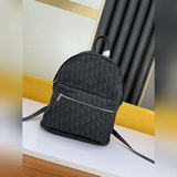(刺繡款)大號升級版刺繡背包Dior 2023 早春新款Oblique 帆布和黑