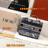 迪奧DIOR老花料刺繡最火化妝包出貨-超大容量可以放超級多的東西出門必備-25