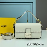 fendi 法棍純手工縫制Togo頭層牛皮頭層牛皮搭配油蠟手縫線，Togo