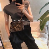 新款Fendi 老花法棍包中古包 今年最最流行的腋下包麻将包 頭層牛皮搭配雙F