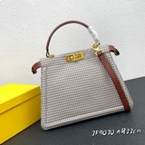 MM官網最新FENDI 千鳥格peekaboo 全新peekaboo I se