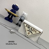 、PRAD* 新款大三角logo斜挎包超愛這種高級又複古的小包包，開邊珠牛皮