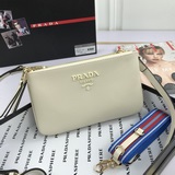 四季常青+專櫃高品質五色火爆上市   普拉達/PRADA雙拉鍊單肩斜挎包配置雙肩