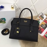 原單品質P家專櫃爆款出貨Saffiano皮革和小牛皮 皮革雙手柄 可拆卸可調式皮