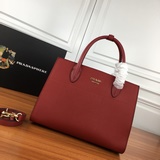 【杏色配白】1BA050 Prada 2023秋冬新款  風琴包香港購入正品制作