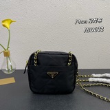 中古斜跨包1BD632這款Vintage中古鍊條菱格流浪包設計太棒了純手工尼