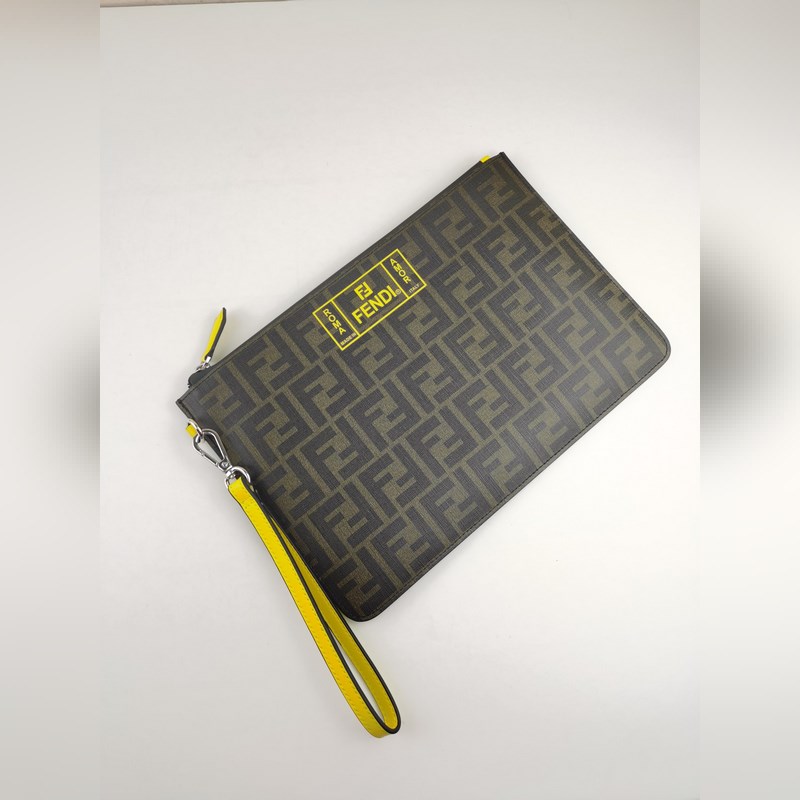 品牌：  fendi  芬迪款號：  pvc棕絲印手包貨號：  168568