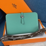 hermes  dogon duo 可拆分錢包型號：533荔枝紋togo小牛
