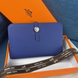 hermes  dogon duo 可拆分錢包型號：533荔枝紋togo小牛