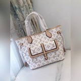 【neverfull  中號手袋】 m46137  20921 （新款絲印購物袋