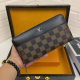 原單品質 實物拍攝 頭層皮】小號型號：666065進口皮（尾單摔紋皮壓經典方格）