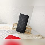 【實物拍攝 自家背景】這男款士豎款拉鍊錢夾耐以磨的damier graphite