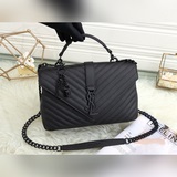 大號牛皮黑色複古五金 YSL 聖羅蘭 Saint Laurent&SLP專櫃爆款