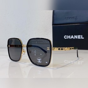 CHANEL 2023開春新品 被小姐姐問爆的墨鏡 麻花小羊皮鍊條設計 時尚
