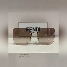 絕美F鑽石 無框方形墨鏡fendi FE4082US