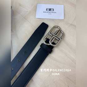 巴黎世家2023  新款腰帶 雙面意大利霧面小牛皮 搭配複古扣--寬度3.0cm