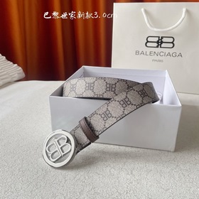 BALENCIAGA巴黎世家新款時尚腰帶，原版印花搭配原版底皮，配上複古經典扣，