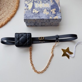 DIOR腰包扣金色内側飾以“Christian Dior PARIS”标志，富