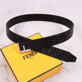 FENDl（芬迪）寬38MM 雙面進口小牛皮制作 搭配原版F扣 經典時尚 休閑潮