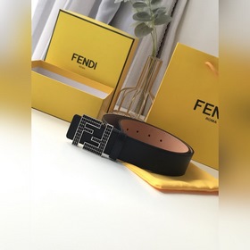配送專櫃包裝  新款 FD 寬38MM 支持NFC 芯片掃描，标志造型寬皮帶，原
