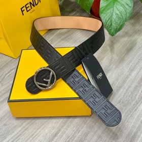 FENDl （芬迪）寬40MM雙面原版小牛皮 搭配單钌钯電鍍扣 完美的手感,油邊