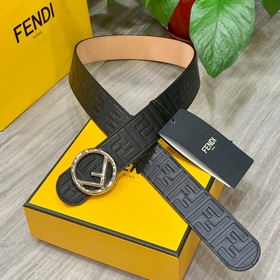 FENDl （芬迪）寬40MM雙面原版小牛皮 搭配單钌钯電鍍扣 完美的手感,油邊