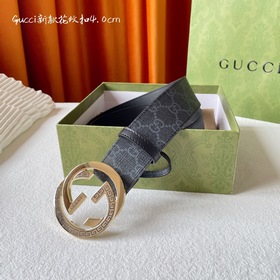 Gucci 經典款面進口原廠印花  搭配原廠平紋皮底  寬4,0 Cm  經典永
