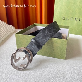 Gucci 經典款面進口原廠印花  搭配原廠平紋皮底  寬4,0 Cm  經典永