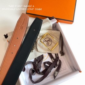 官網同步 愛馬仕專櫃同步 進口雙面小牛皮 精鋼精品五金 雙面可用38mm