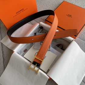 【愛馬仕】Hermes 原單愛馬仕，寬3,2cm進口原版皮帶身，雙面可兩面用，精