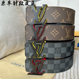 Lv pyrmide Truck L「OEiI雙面腰帶 】 進口面料襯托原廠小牛