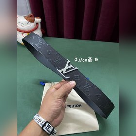 lv 路易威登 官網4,0寬（非3,8）壓花皮 原單品質 專櫃品質