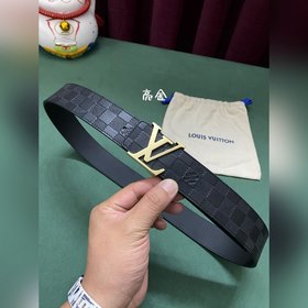 lv 路易威登 官網4,0寬（非3,8）壓花格皮 原單品質 專櫃品質