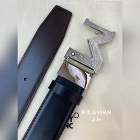 Montblanc萬寶龍 寬3.5CM 采用頭層牛皮 精品針式扣頭 自由裁剪商務