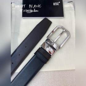 Montblanc萬寶龍 寬3.5CM 采用頭層牛皮 精品針式扣頭 自由裁剪商務