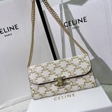 品牌：Celine  1961顔色： 白色印花 尺寸： 19*10.5*3.