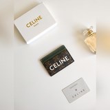 塞林CELINE印花标志卡包，塗層帆布，真皮包邊 款號：10B702   尺寸：