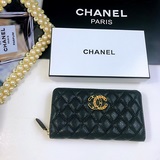 新款出貨 chanel 款號029#單拉錢包采用進口魚子醬牛皮繡斜格簡單、時尚經