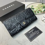 回貨了chanel香奈兒專櫃款山茶花羊皮錢包裡外全皮 專櫃款式 做工細節無可挑