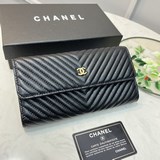 回貨了chanel香奈兒專櫃款Ⅴ格魚子醬和羊皮錢包裡外全皮 專櫃款式 做工細節