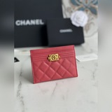 【原單】chanel新款leboy卡包到貨！進口的菱格紋路，非常耐看！複古鎏金扣