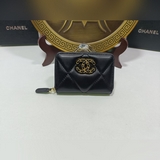 chanel 香奈兒專櫃款  小羊皮拉鍊零錢包 裡外全皮，高端抽繩五金，做工精美