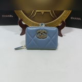 chanel 香奈兒專櫃款  小羊皮拉鍊零錢包 裡外全皮，高端抽繩五金，做工精美