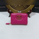 chanel 香奈兒專櫃款  小羊皮拉鍊零錢包 裡外全皮，高端抽繩五金，做工精美