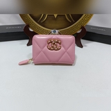 chanel 香奈兒專櫃款  小羊皮拉鍊零錢包 裡外全皮，高端抽繩五金，做工精美