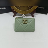 CHANEL 香奈兒專櫃款  小羊皮零錢包 鑰匙包  進囗小羊皮，高端抽繩五金，
