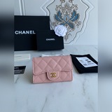 【原單】chanel 魚子醬  小球紋 經典系列 多個顔色。顔色 ：淺粉/金色五