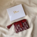 品牌：Dior 705顔色：黑色 棗紅 尺寸： 12*9*1.5說明：