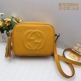品牌：GG款號：308364原色：黃色 尺寸：20.16.8／原版皮制／